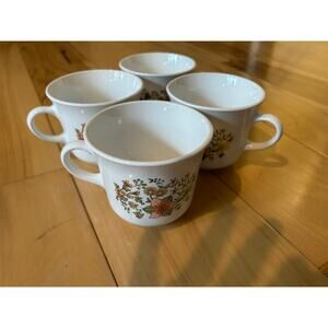 Vintage Corelle Corning Coffee Tea Cup Indian Summer Orange Yellow Flowers (4)